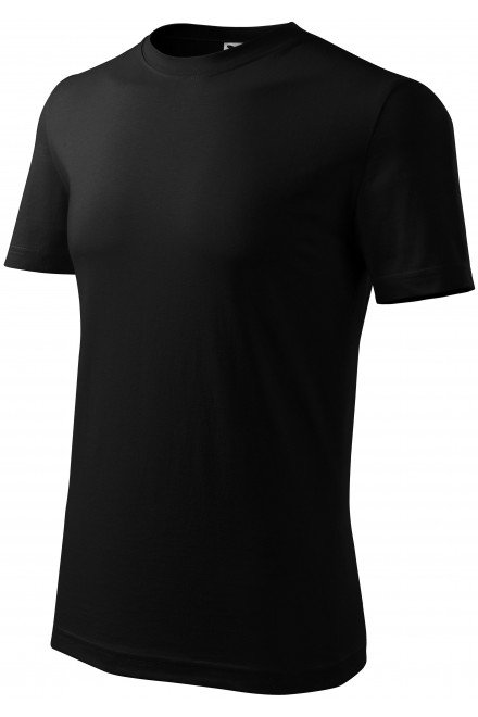 Мъжка класическа тениска, черен, тениски с къс ръкав