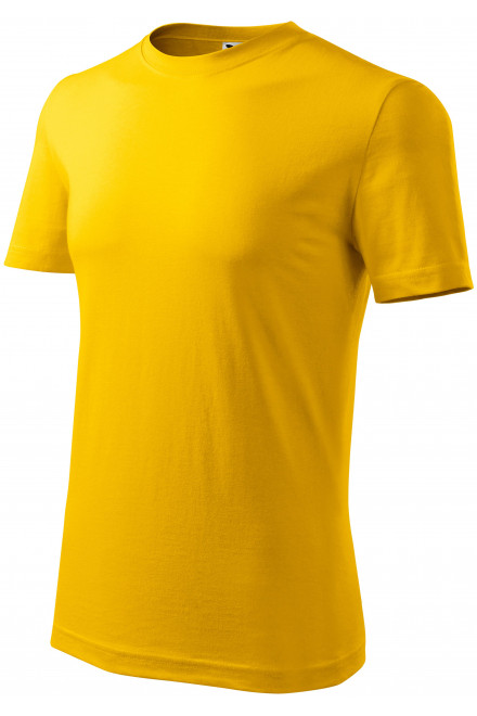 Мъжка класическа тениска, жълт, тениски за печат
