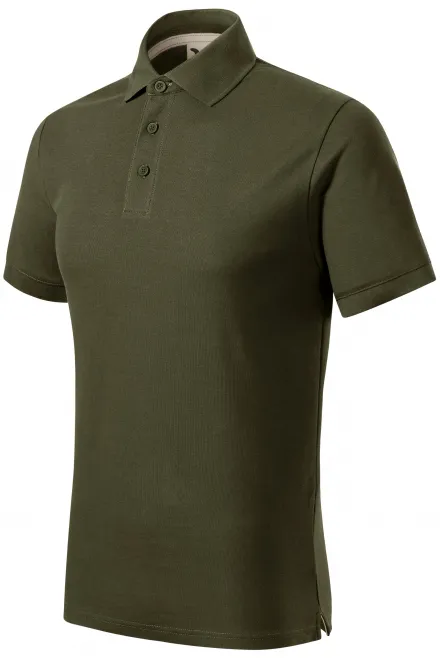 Мъжка поло тениска от органичен памук, военни