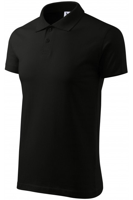 Мъжка проста риза поло, черен, поло тениска