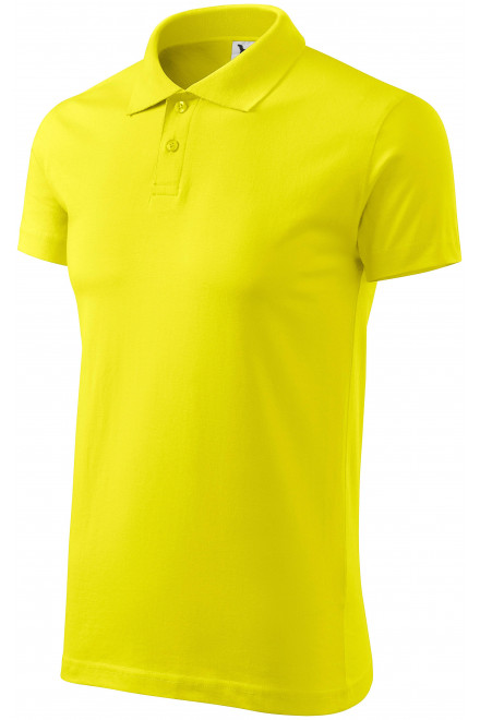Мъжка проста риза поло, лимонено жълто, мъжки поло тениски