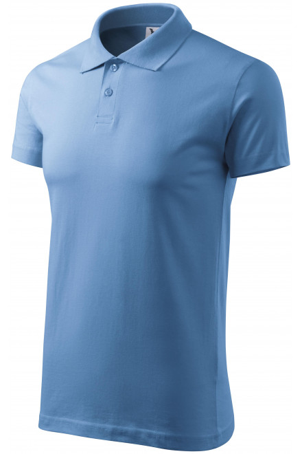 Мъжка проста риза поло, небесно синьо, поло тениска