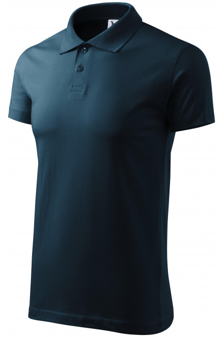 Мъжка проста риза поло, тъмно синьо, мъжки поло тениски