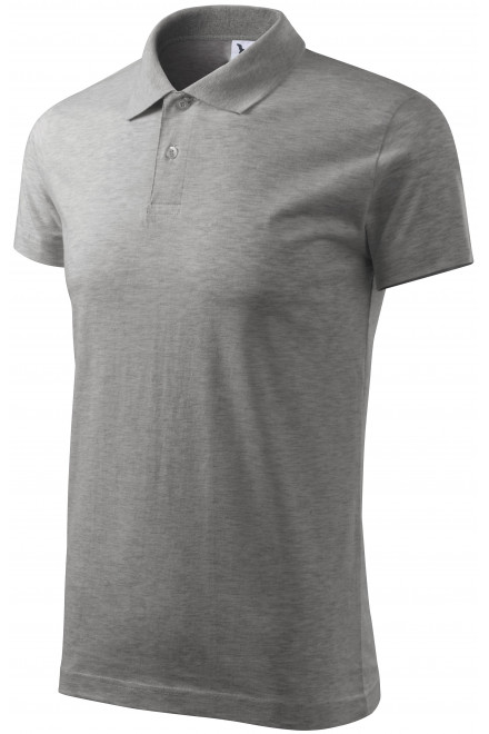 Мъжка проста риза поло, тъмно сив мрамор, мъжки поло тениски