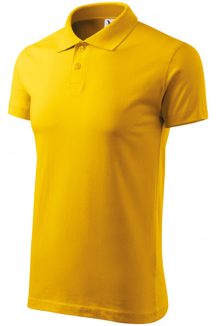 Мъжка проста риза поло, жълт, мъжки поло тениски