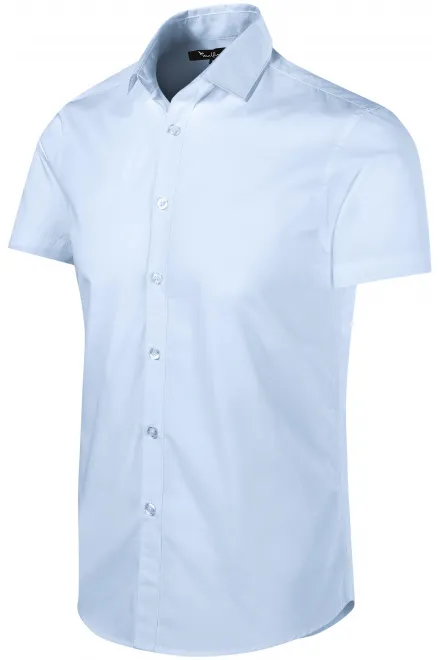 Мъжка риза - Slim fit, светло синьо