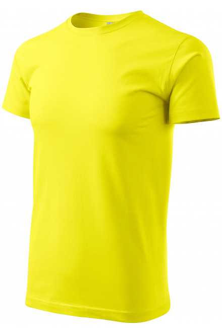 Мъжка семпла тениска, лимонено жълто, тениски с къс ръкав