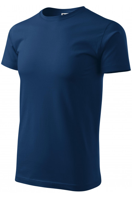 Мъжка семпла тениска, среднощно синьо, тениски за печат