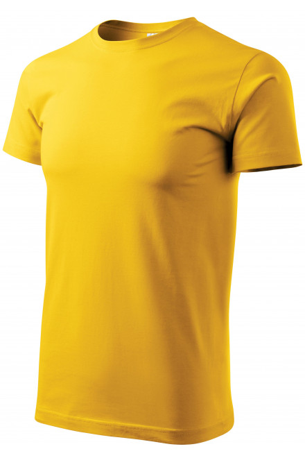 Мъжка семпла тениска, жълт, тениски за печат