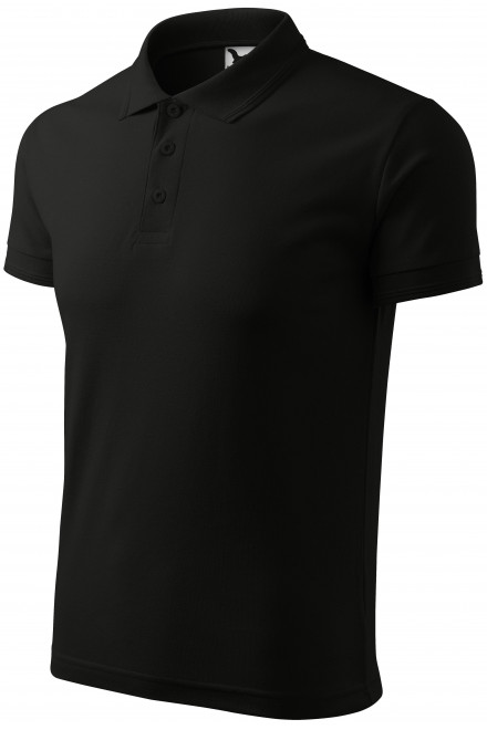 Мъжка свободна риза поло, черен, мъжки поло тениски