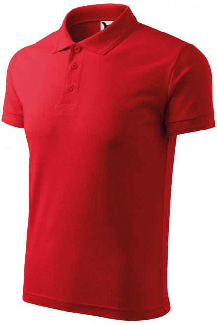 Мъжка свободна риза поло, червен, мъжки поло тениски