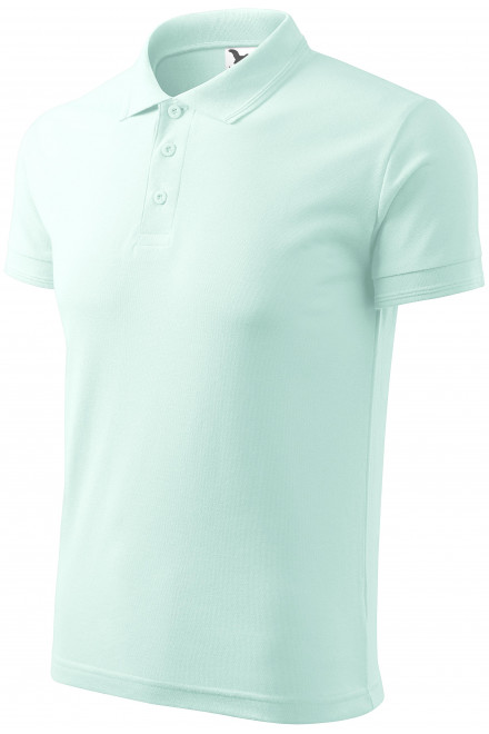 Мъжка свободна риза поло, ледено зелено, обикновени тениски
