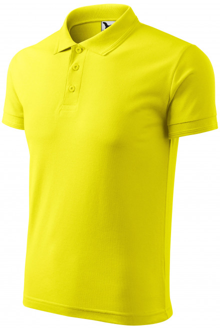 Мъжка свободна риза поло, лимонено жълто, мъжки поло тениски