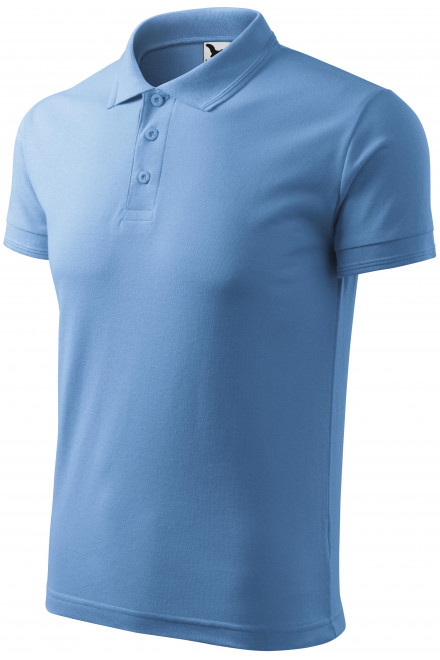 Мъжка свободна риза поло, небесно синьо, мъжки тениски