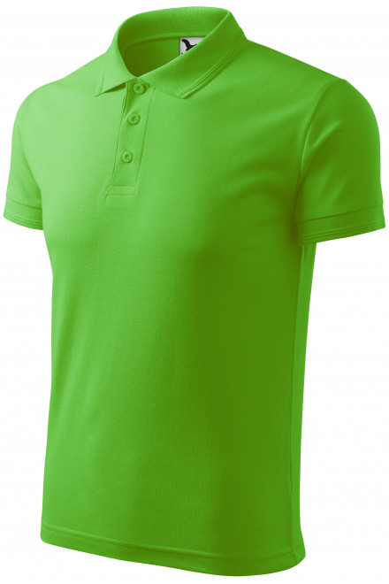 Мъжка свободна риза поло, ябълково зелено, мъжки поло тениски