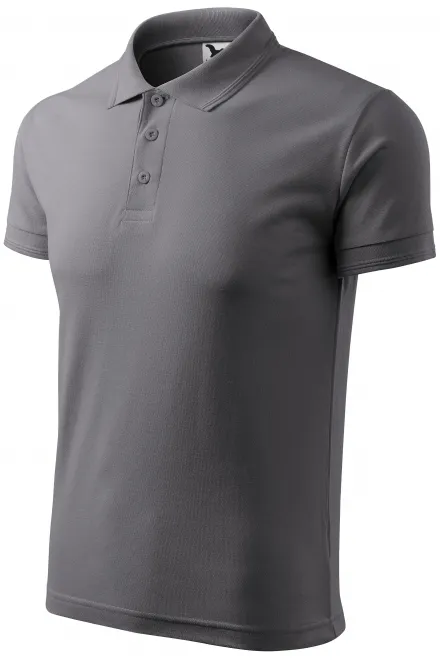 Мъжка свободна риза поло, стоманено сиво