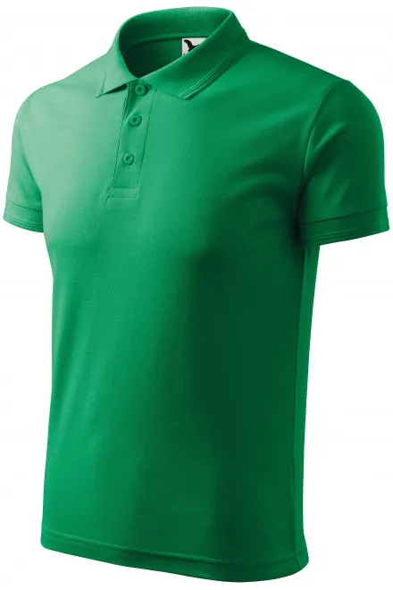 Мъжка свободна риза поло, трева зелено