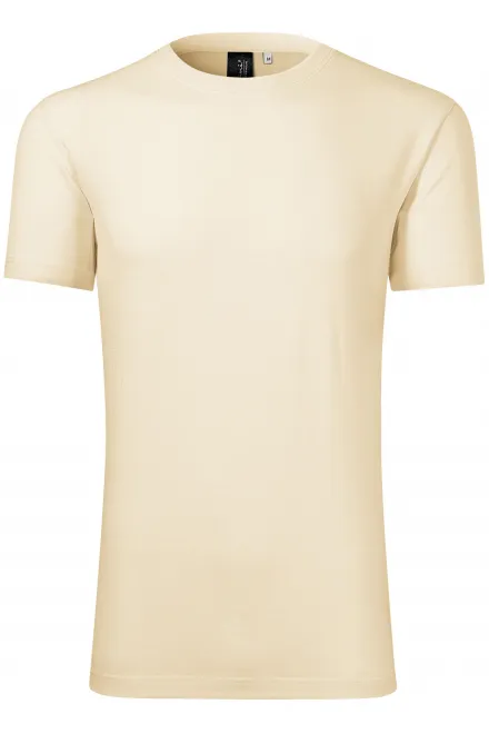 Мъжка тениска от мериносова вълна - бадем, XL