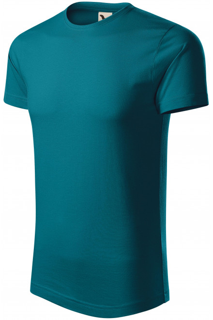 Мъжка тениска от органичен памук, бензин син, тениски без щампи