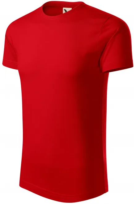 Мъжка тениска от органичен памук, червен