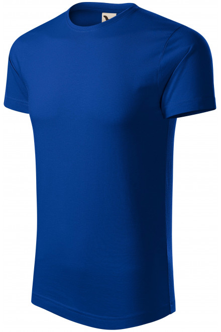 Мъжка тениска от органичен памук, кралско синьо, тениски с къс ръкав