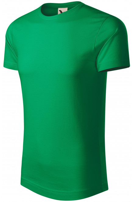 Мъжка тениска от органичен памук, трева зелено, памучни тениски