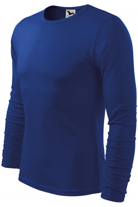 Мъжка тениска с дълъг ръкав, кралско синьо, мъжки тениски