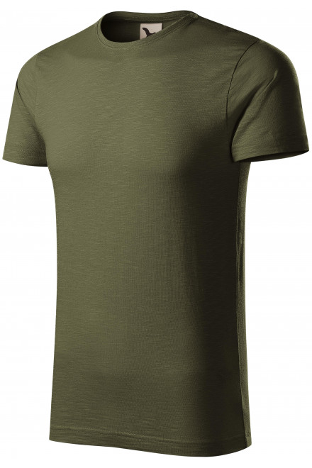 Мъжка тениска, текстуриран органичен памук, военни