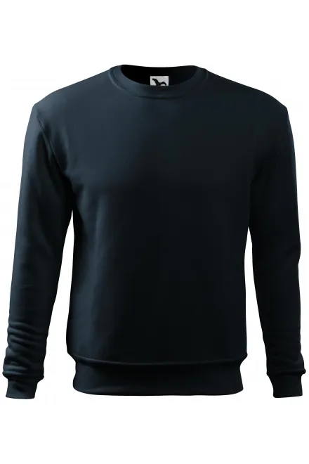 Мъжки / детски суичър над главата, без качулка - тъмно синьо, XL