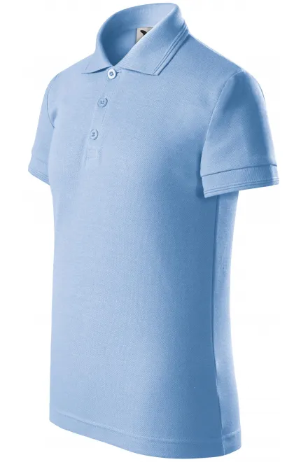 Поло риза за деца, небесно синьо