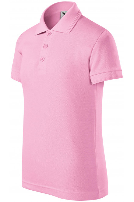 Поло риза за деца, розово, тениски без щампи