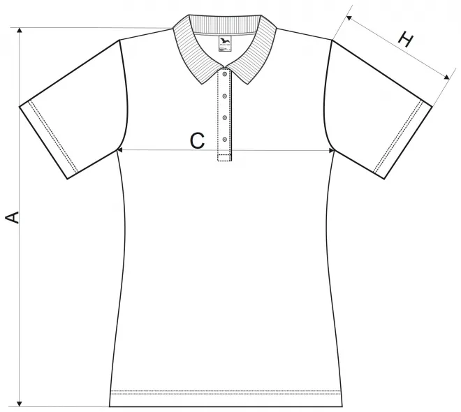 Дамска тениска - таблица с размери