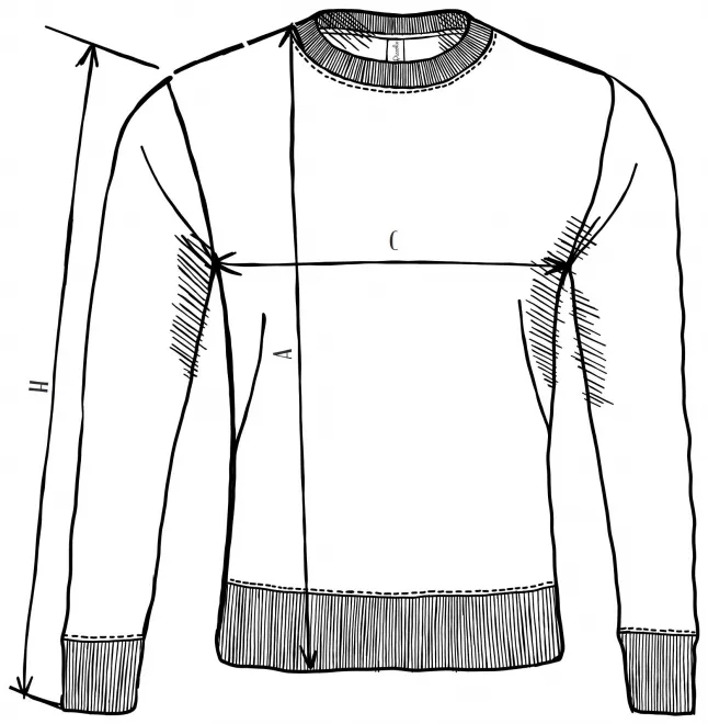 Лек суичър - таблица с размери