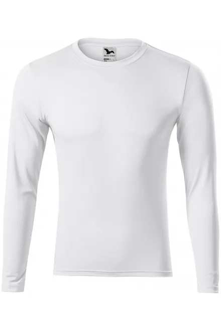 Спортна тениска с дълъг ръкав - Бял, XS
