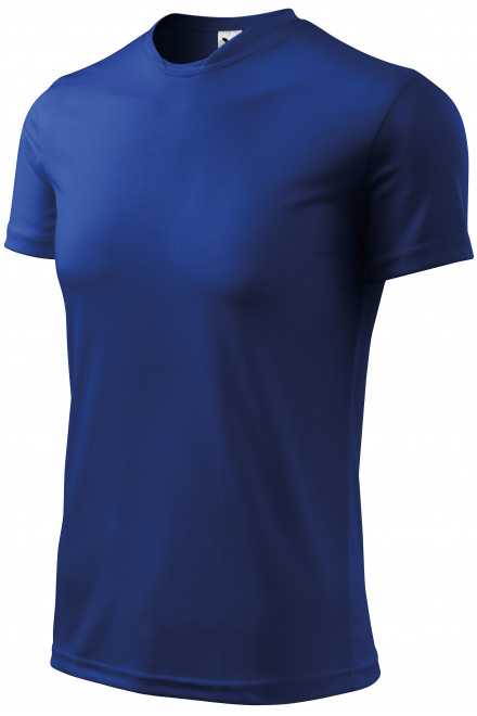 Тениска с асиметрично деколте, кралско синьо, обикновени тениски
