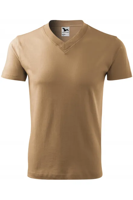 Тениска с къс ръкав, средно тегло - пясъчен, 3XL