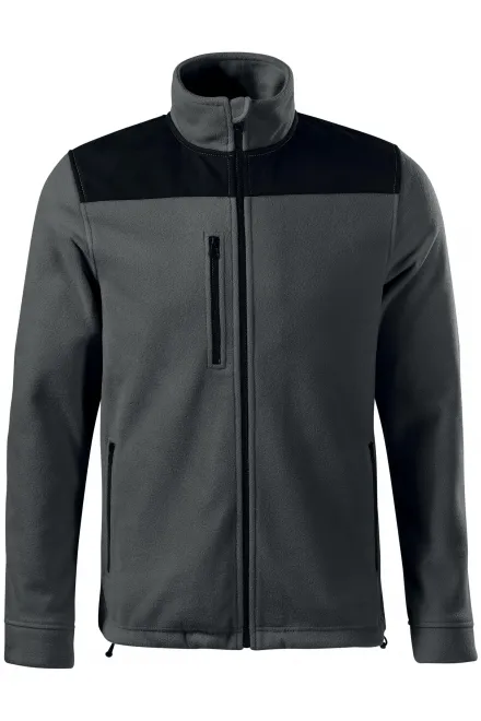 Топло унисекс яке от полар - стоманено сиво, M