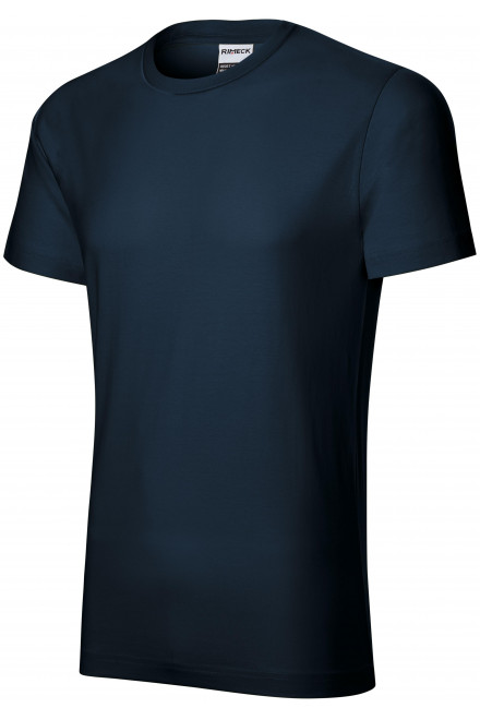 Трайна мъжка тениска по-тежка, тъмно синьо, сини тениски