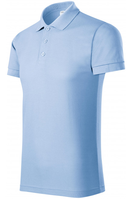 Удобна мъжка поло риза, небесно синьо, тениски за печат