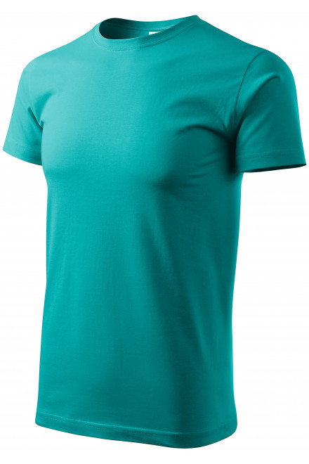 Унисекс тениска с по-голямо тегло, изумрудено зелено, тениски без щампи