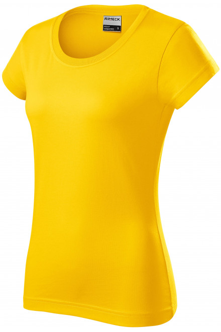 Устойчива дамска тениска в тежка категория, жълт, тениски с къс ръкав