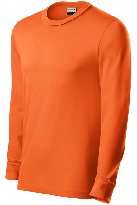 Устойчива мъжка тениска с дълъг ръкав, оранжево